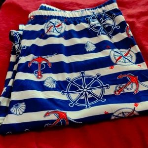 Nautical plus size leggings, NWOT